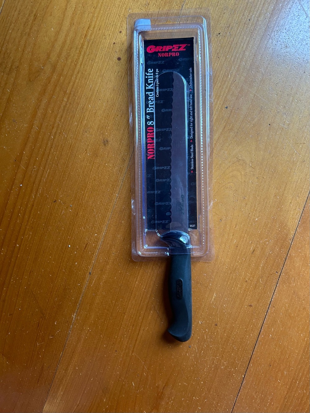 Grip-EZ Black Bread Knife - Serrated Kitchen Cutting Knife